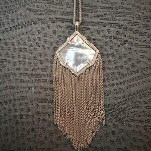Kendra Scott Adjustable Length Silver Fringe Necklace